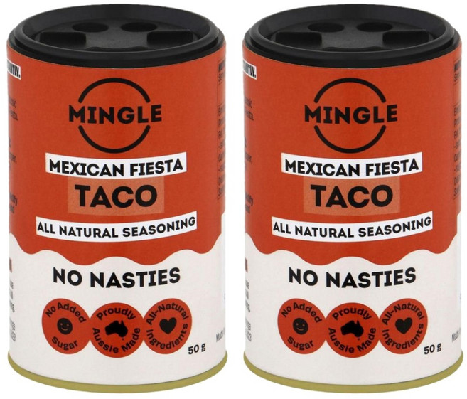 호주 밍글 멕시칸 피에스타 타코 시즈닝 양념 Mingle Mexican Fiesta Taco Seasoning, 2개, 50g