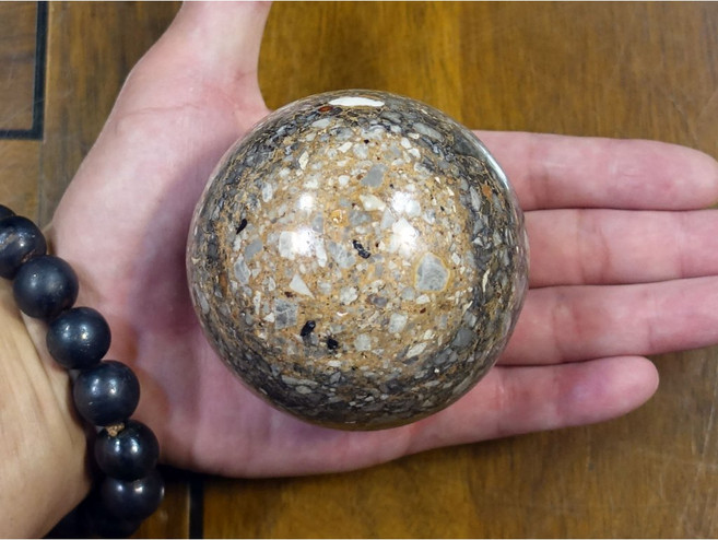 泰國龍宮舍利球698g直徑79mm SAMROIYOD山脈能量礦石, 1個