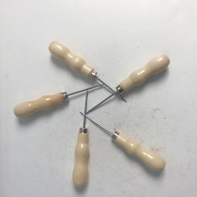 가죽 재봉 송곳 실 키트 손 재봉틀 빠른 잠금 스티처 실 바늘 DIY 공예 수리 키트 재봉틀