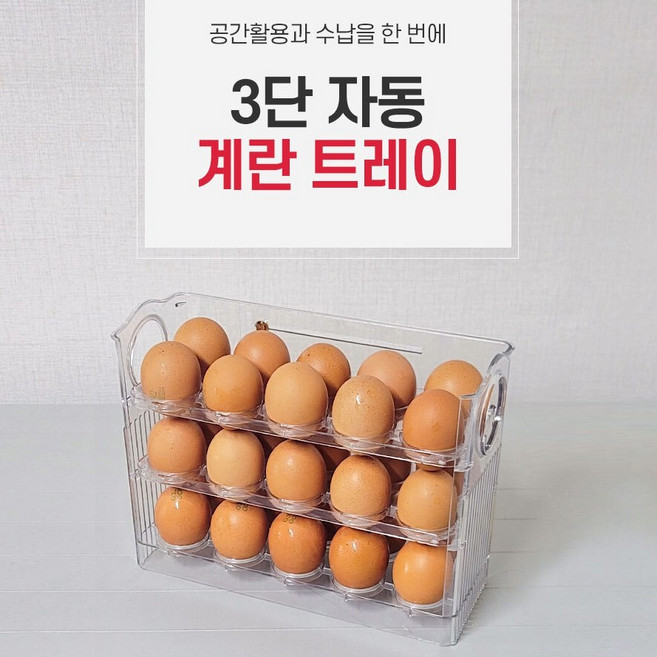 센스라벨 달걀 보관함 계란 트레이 30개 신선함 편리함, 1개, 1개