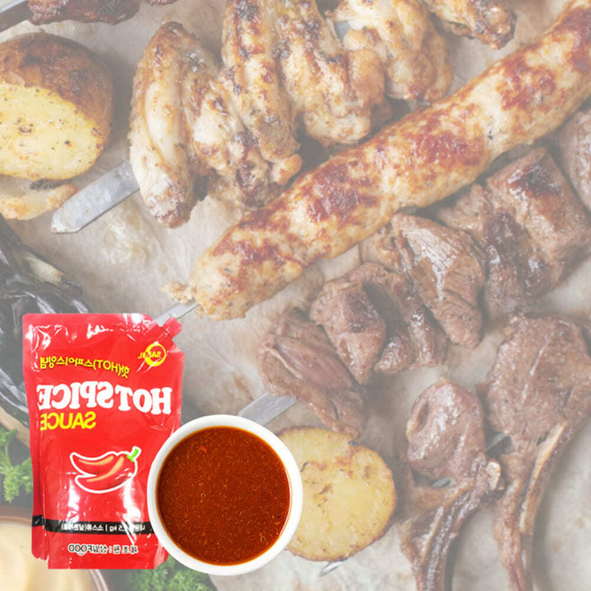 매운 핫 소스 스파이스 양념 2.5키로 매콤한 치킨 꼬치 구이 닭강정 스파이시, 2.5kg, 1개