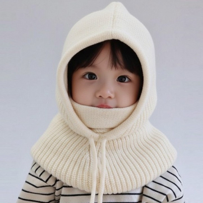 보니타콜렉티드 [3~7세]유아동 넥워머 마스크 니트 바라클라바 털모자 후드넥워머