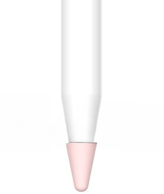 Apple Pencil 1/2 通用 軟矽膠筆尖套 輕柔防滑 耐磨靜音, 筆尖套-粉色(單個), 1個