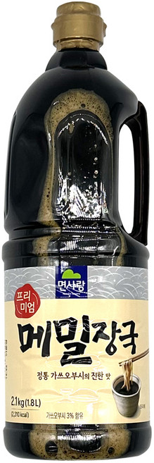 면사랑 프리미엄 메밀장국 소바 업소용, 6개, 1.8L