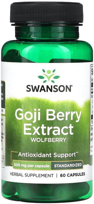 Swanson 구기자 열매 추출물 500mg 캡슐 60정, Swanson구기자열매추출물500mg캡슐60정, 1개 - 쿠팡