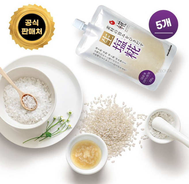 마루코메 누룩소금 시오코지 저염 발효 액상 맛있는 일본 소금 저염식 식단, 5개, 200g