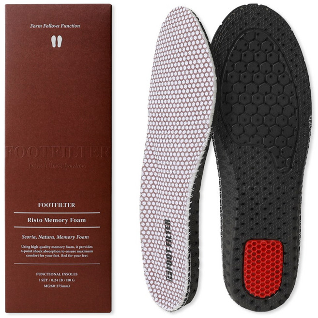 풋필터 리스토 메모리폼 족저근막 보호 아치 맞춤 깔창