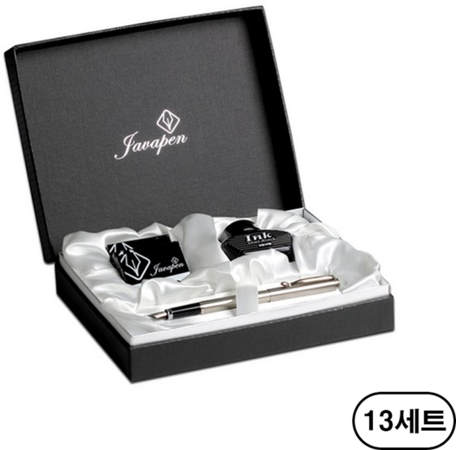 자바펜 매트릭스 만년필 선물세트, EF, 스테인레스 × 13세트
