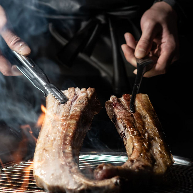 [갈비맛집1995] 삼겹살 칠레산 아그로수퍼 캠핑 숯불 보쌈 돼지고기 냉삼 냉동삼겹살 수육, 1개, 500g