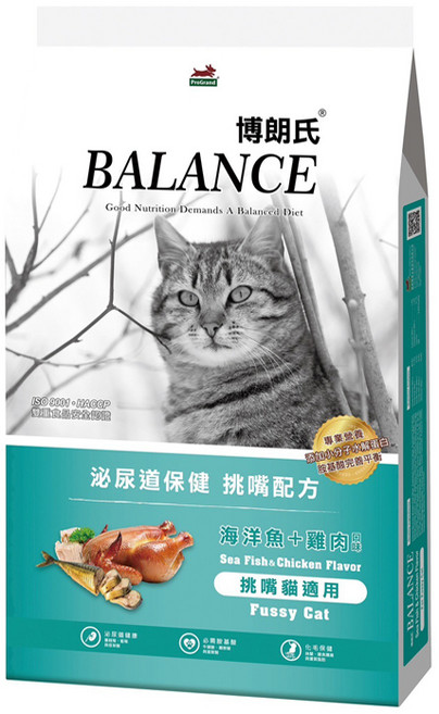 博朗氏BALANCE貓糧 全貓糧適用 化毛保健 皮毛配方 6kg, 1, 海洋魚+雞肉