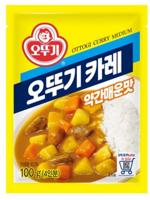 오뚜기 카레 약간매운맛, 1kg, 1개