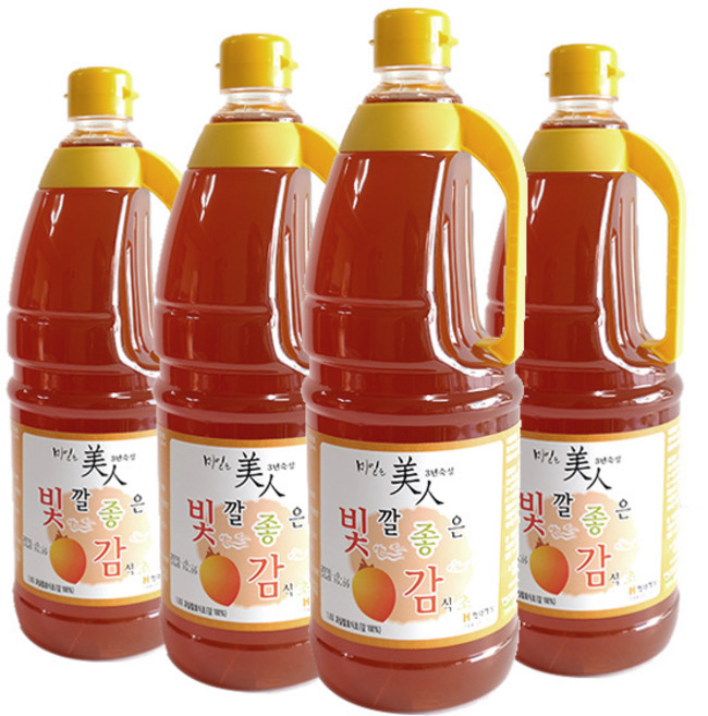 상주 빛깔좋은 감식초 1.8L 자연 과일 발효 식초, 4개