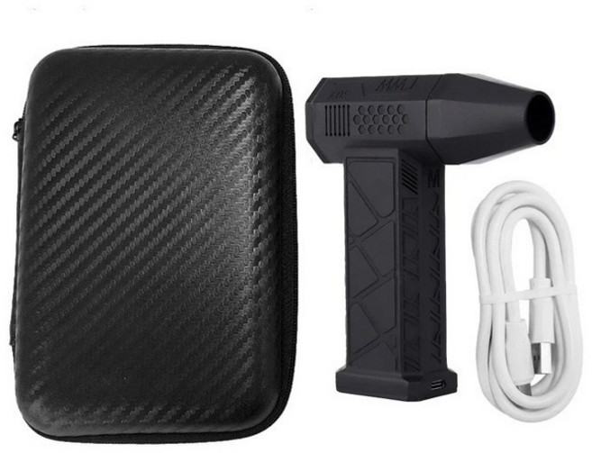 먼지털이송풍기 강력한 터보 선풍기 미니 에어 먼지털이 터보팬 브러시리스 모터 고출력 제트 먼지 송풍기 풍속, 3) Black, 0 Black, 1개