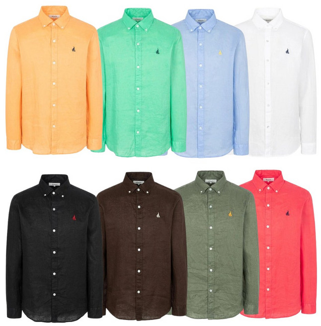 빈폴 BEANPOLE 국내매장판 남녀공용 리넨 솔리드 셔츠 BC5364C22