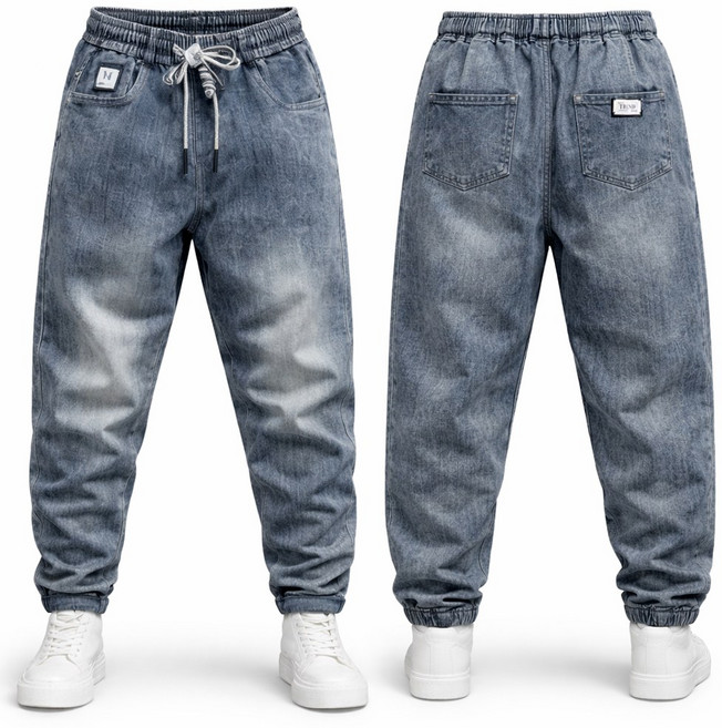(주)일엽 남성청바지 빈티지컬러 와이드조거팬츠