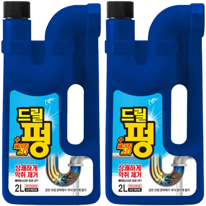 피죤 파워 드릴펑 배수구세정제, 2개, 2L