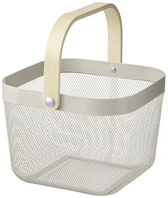이케아 RISATORP 철제바구니/수납바구니, 비카 베이지, 1개