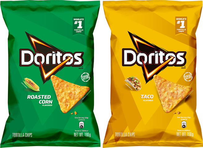 (해외판)_도리토스 또띨라 칩 190g 2종(콘맛+타코맛), 2개