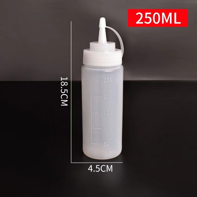擠壓式調味瓶 250ML, 8安白 - 250ml, 1個
