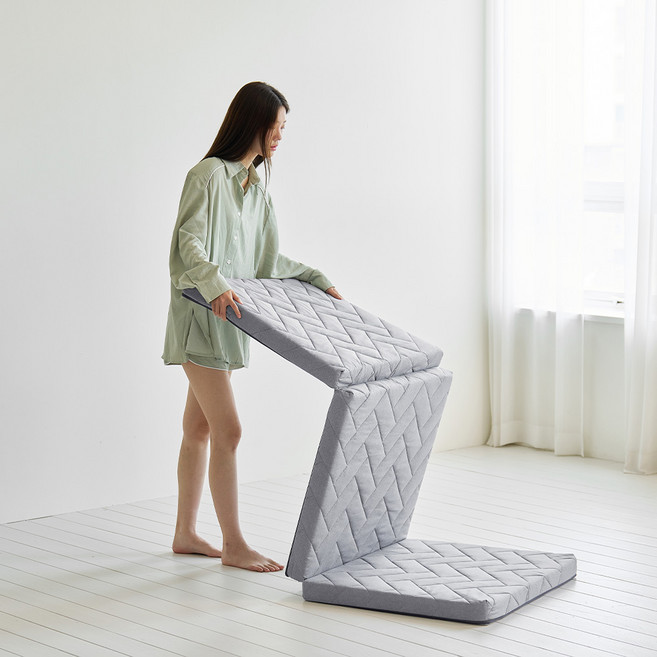 누온 원룸 바닥 단단한 3단 접이식 마약매트리스 7cm 10cm 15cm 수면매트 자취 접는 침대 매트릭스 토퍼