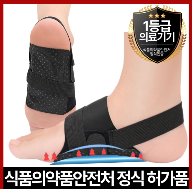 HGG메디컬 의료기기 아치 깔창 기능성 자세교정 완화 신발 보조 쿠션 아치핏 패드, 1세트