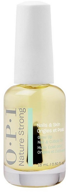 OPI Nature Strong Nails & Skin - 드로퍼가 있는 글로우 업 네일 큐티클 오일 | 가볍고 영양이 풍부한 천연 블렌드 건조한 큐티클에 수분을 공급합니다, 큐티클 오일 | 미디엄