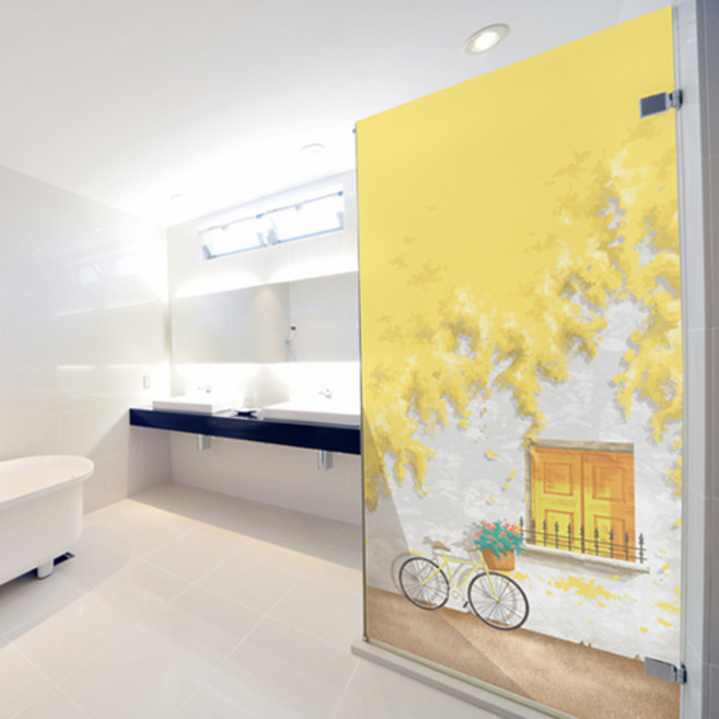 낭만창고 ncdr226-돌담길-샤워부스 유리문시트지 시트지