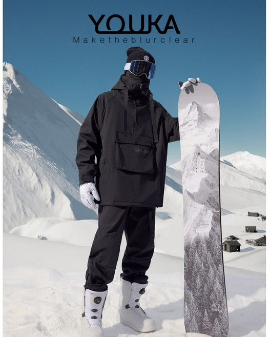유카 남여공용 스키복 스노우보드복 상하세트 빅사이즈 방한복