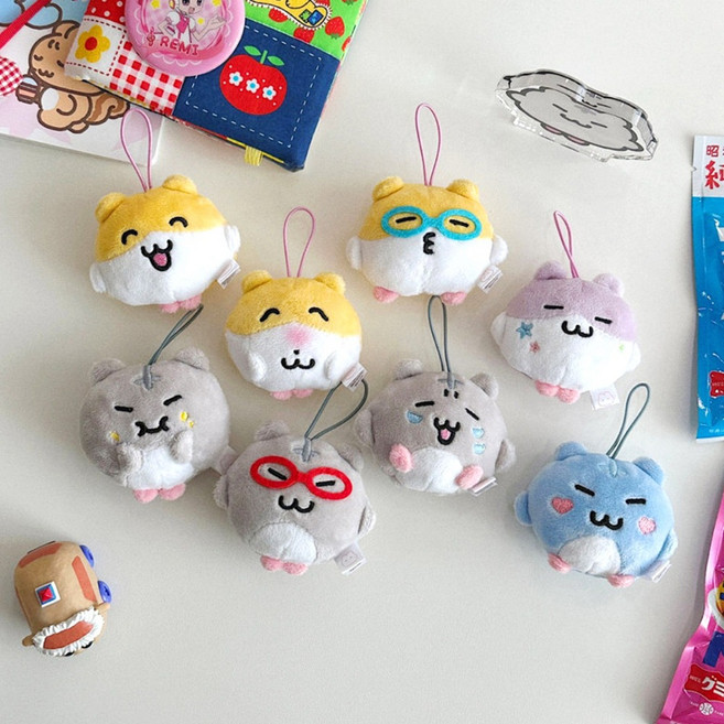 히히클럽 랜덤 인형키링 햄스터 6cm 낱개 1개