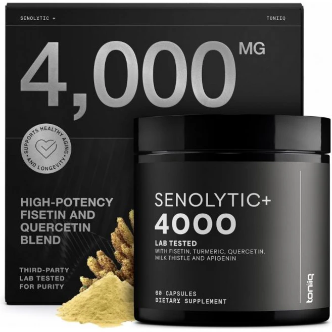 피세틴 세놀리틱 초고량 4000mg 퀘르세틴 커큐민 97% 아피제닌 밀크시슬 포함 고강도 블렌드 완료 3개월, 60개 (1팩) - 쿠팡