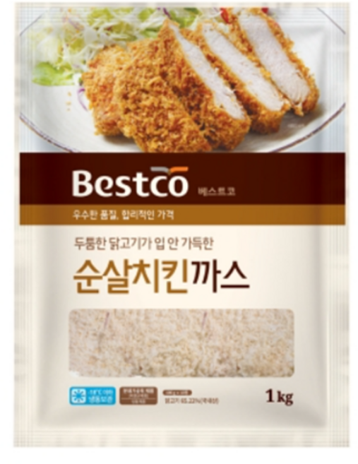 베스트코 치킨까스 1kg x 1봉, 1개