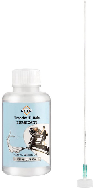 NetLea 100% 순수 실리콘 러닝머신 벨트 윤활제 5 fl.oz 병 - 사용하기 쉬운 어플리케이터 튜브 및 트위스트 캡이 있는 고온 저항성 오일5, 5fl.oz