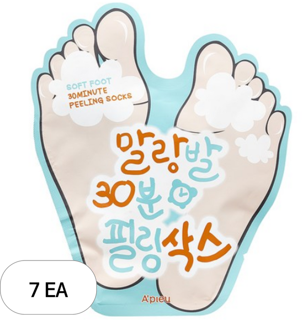 어퓨 말랑발 30분 필링 삭스, 1개입, 7개, 40ml