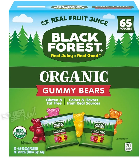 블랙 포레스트 유기농 구미 베어 캔디 22gX65개 BLACK FOREST ORGANIC GUMMY BEARS CANDY, 1개, 1.47kg - 쿠팡