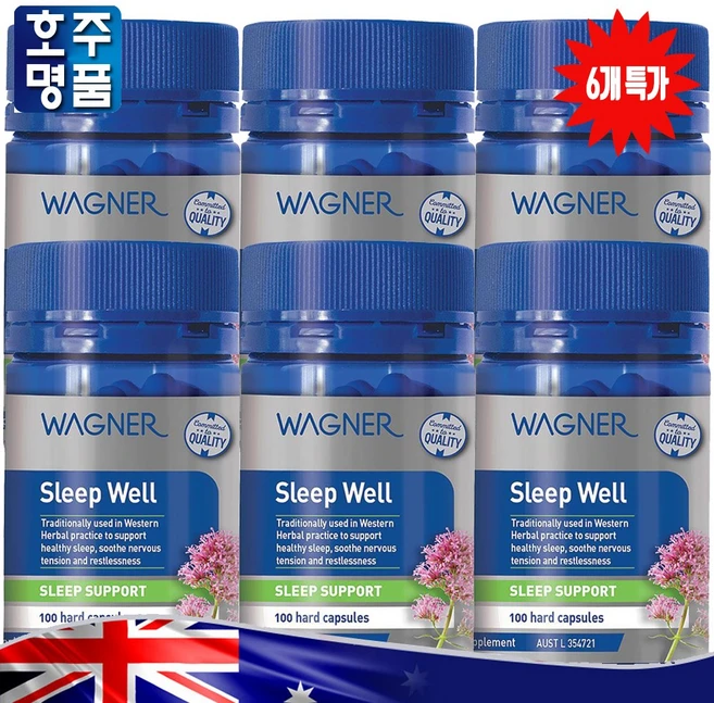 와그너 슬립 웰 Wagner Sleep Well, 100정, 6개 - 쿠팡