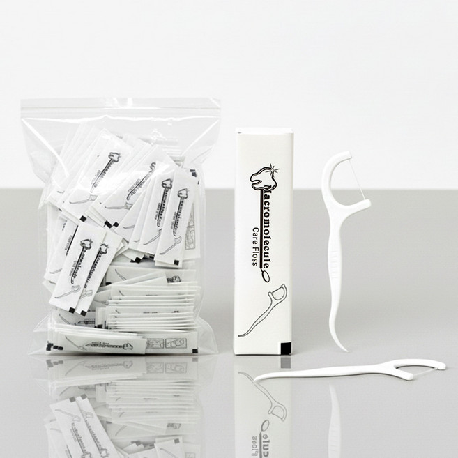 리빙홈디테일 개별포장 일회용 치실, 1cm, 100개입, 1개