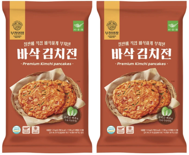 사옹원 바삭 김치전 1.3kg 코스트코 즉석전 배추 고춧가루 총2.6Kg, 2.6kg, 1세트