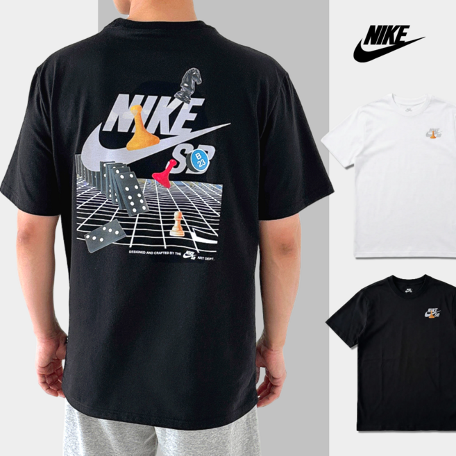 당일발송 나이키 NIKE 남여공용 SB 스케이트 오버핏 라운드 반팔 티셔츠 반팔티 스포네틱 양말