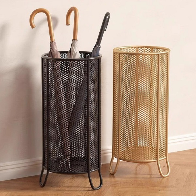 히키스 스틸 메쉬 스탠드 장마대비 원형 우산꽂이 R04, 1개, 블랙