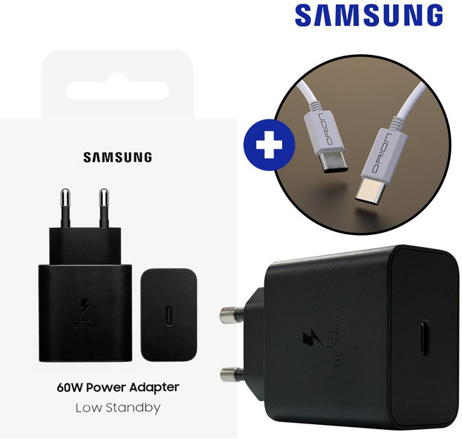 삼성전자 60W PD 포트 충전기 + 케이블사은품 갤럭시S26울트라 충전기, 1개, 블랙+(Ctoc케이블1.5M)