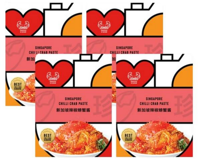 JUMBO SINGAPORE CHILLI CRAB PASTE 싱가포르 칠리크랩 페이스트 소스, 4개, 150g