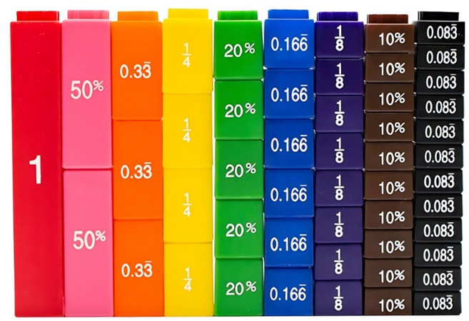 브레인키즐 분수 소수 퍼센트막대 수학완구, 1개