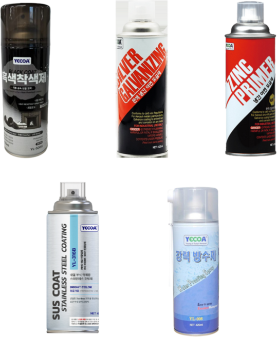 영일 내열 흑색착색제서스코트 스텐레스코팅제은색냉간 아연도금제징크 프라이머강력 방수스프레이 택1, 은색냉간아연도금제 YL-501S, 1개