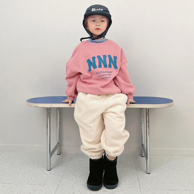 유아동 후리스 바지 키즈 주니어 겨울 조거팬츠