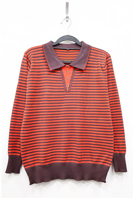 형제상회 할머니티 니트 스웨터 카라 할머니옷 부인복 중년여성옷 요양원 실내복 봄 가을 단가라 0026SF36C