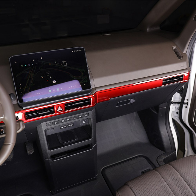 유투카 호환 PV5 튜닝 용품 대쉬보드 프레임 커버 몰딩, [유광레드] 대쉬보드 프레임 3P, 기타