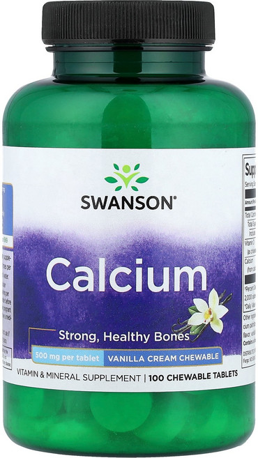 Swanson 칼슘 바닐라 크림 츄어블 100정 Swanson (스완슨), 1개, 1개