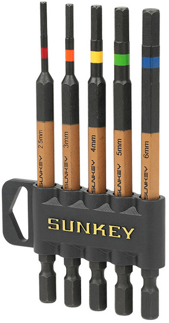 썬키 프리미엄 골드라인 육각비트 5PCS, 1세트, SHB-110GS 110mm