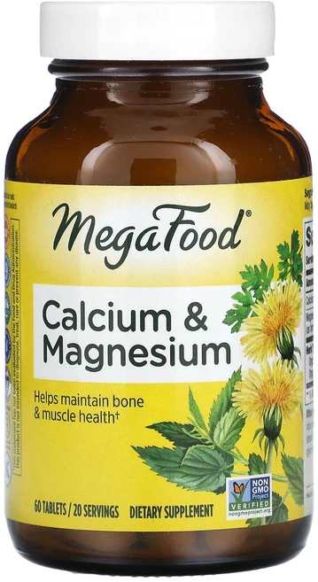 MegaFood 칼슘 및 마그네슘 60정, 1개 - 쿠팡