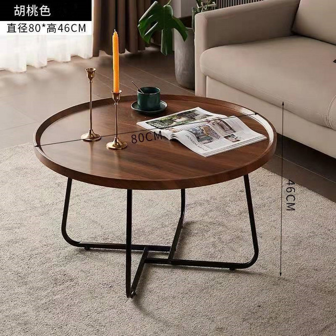 圓形茶桌 簡約茶幾, 小圓桌46*80圓凹面, 1個